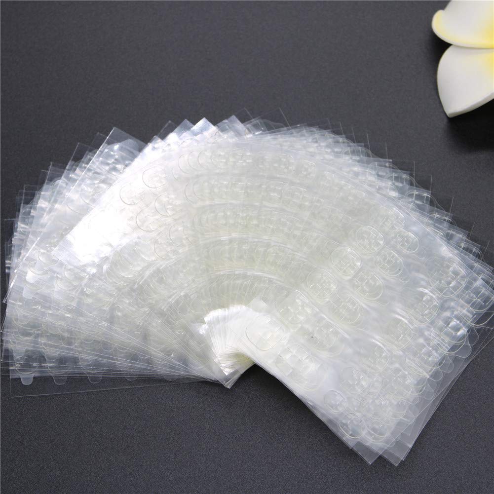 Ivtor 30 Sheets Waterproof Breathable Jelly Double Sided Adhesive Tabs Nail Glue Sticker False Nail Tips…