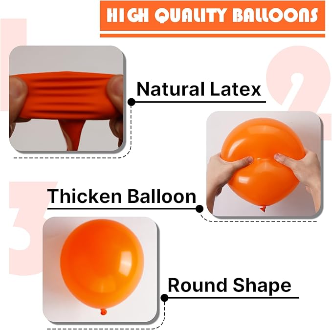 PartyWoo Orange Balloons 85pcs Different Sizes of 18 12 10 5 Inch Matte Fall Balloon Arch Kit Garland for Thanksgiving Halloween Little Cutie Baby Shower Birthday Party Decorations Orange-Y9