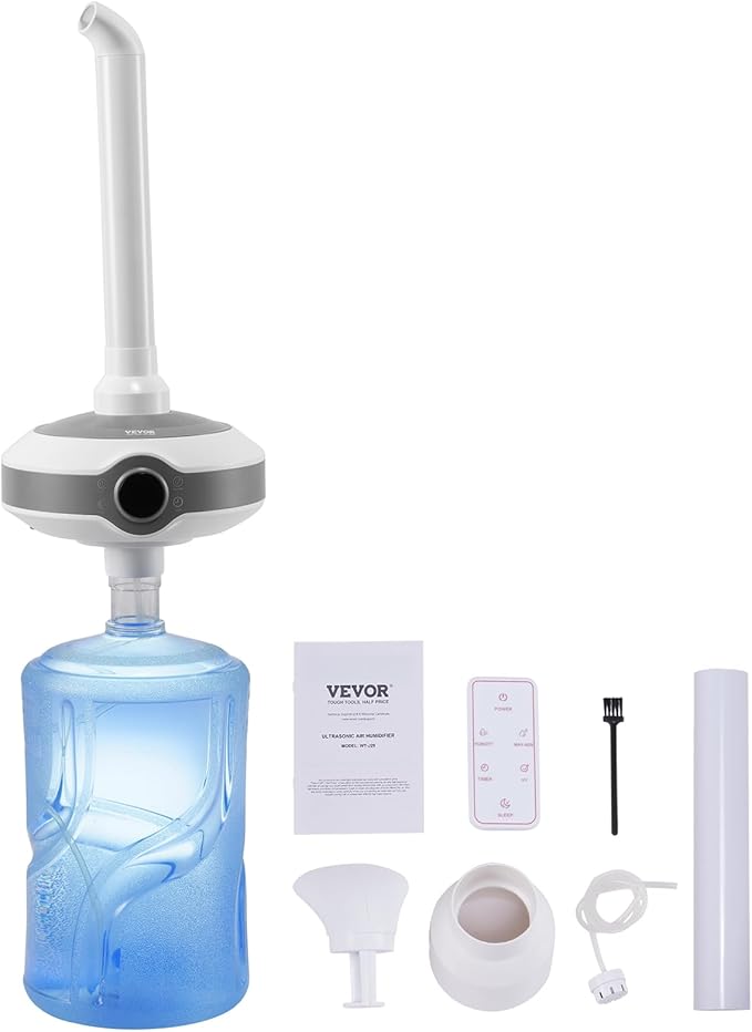 VEVOR Humidifier for Large Room 1291.7 sq ft, Industrial Commercial Humidifier 560ml/h Output, Auto Shut-Off Ultrasonic Cool Mist Humidifiers for Home Greenhouse Indoor Planting Warehouse Office