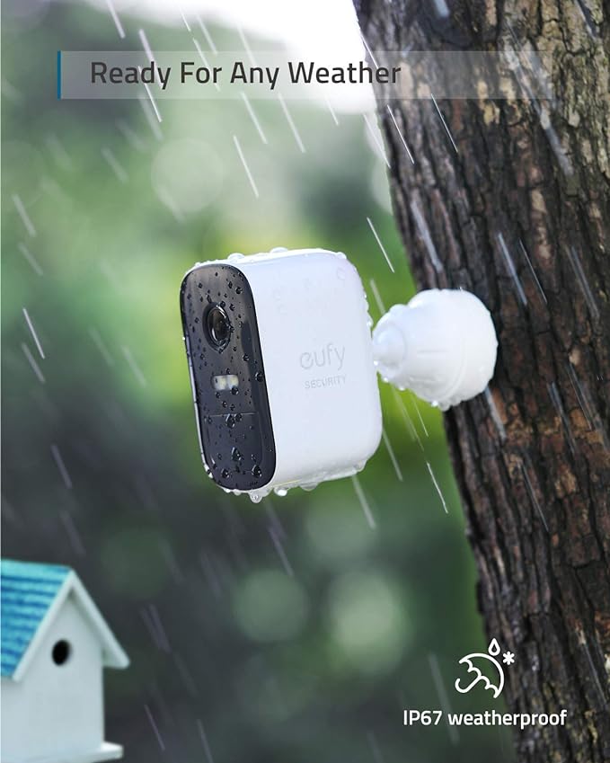 eufy Security, eufyCam 2C 3-Cam Kit, Security Camera Wireless Outdoor, Home Security System, HomeKit Compatibility, 1080p HD, IP67, Night Vision, Motion Only Alert, No Monthly Fee