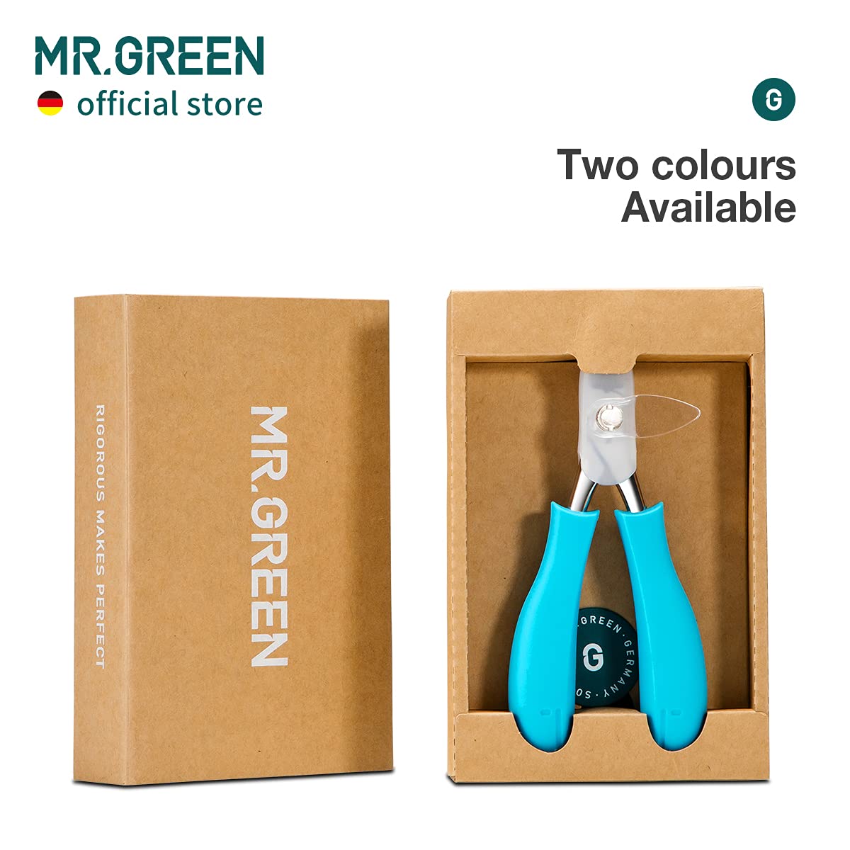 MR.GREEN Nail Clippers Toenail Cutters Anti-Splash Professional Ingrown Thick Hard Nail Scissors Pedicure Tools Manicure Sets (Blue Handle)