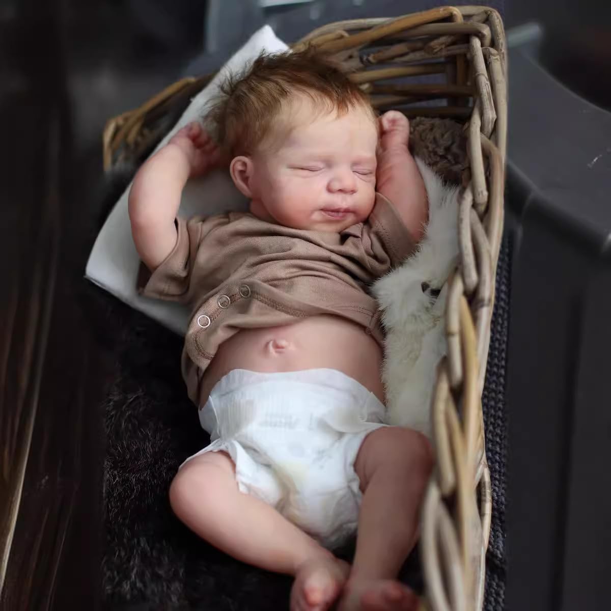 Angelbaby Reborn Baby Boy Dolls 19 Inch Realistic Sleeping Newborn Baby Silicone Full Body Look Real Weighted Bebe Doll Anatomically Correct Real Feel Babies Doll Toys