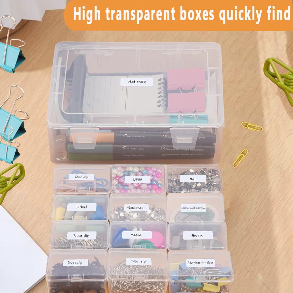 24pcs Bead Storage Containers,Large Bead Organizer Boxes And Craft Storage Boxes For Bracelet Making Diy Jewelry Craft Nails, Bracelets, Jewelry, Diamonds, Clay Beads, Screws,4.06x2.9x0.98inch