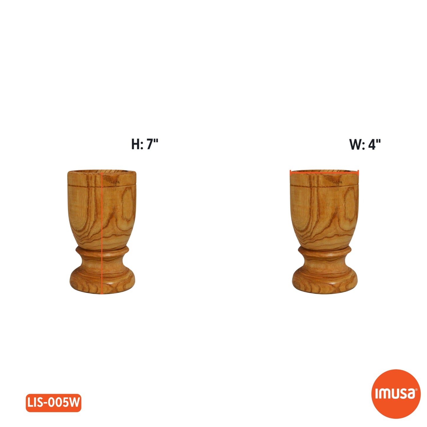 IMUSA USA LIS-005W Jumbo Mortar with Pestle, Wood