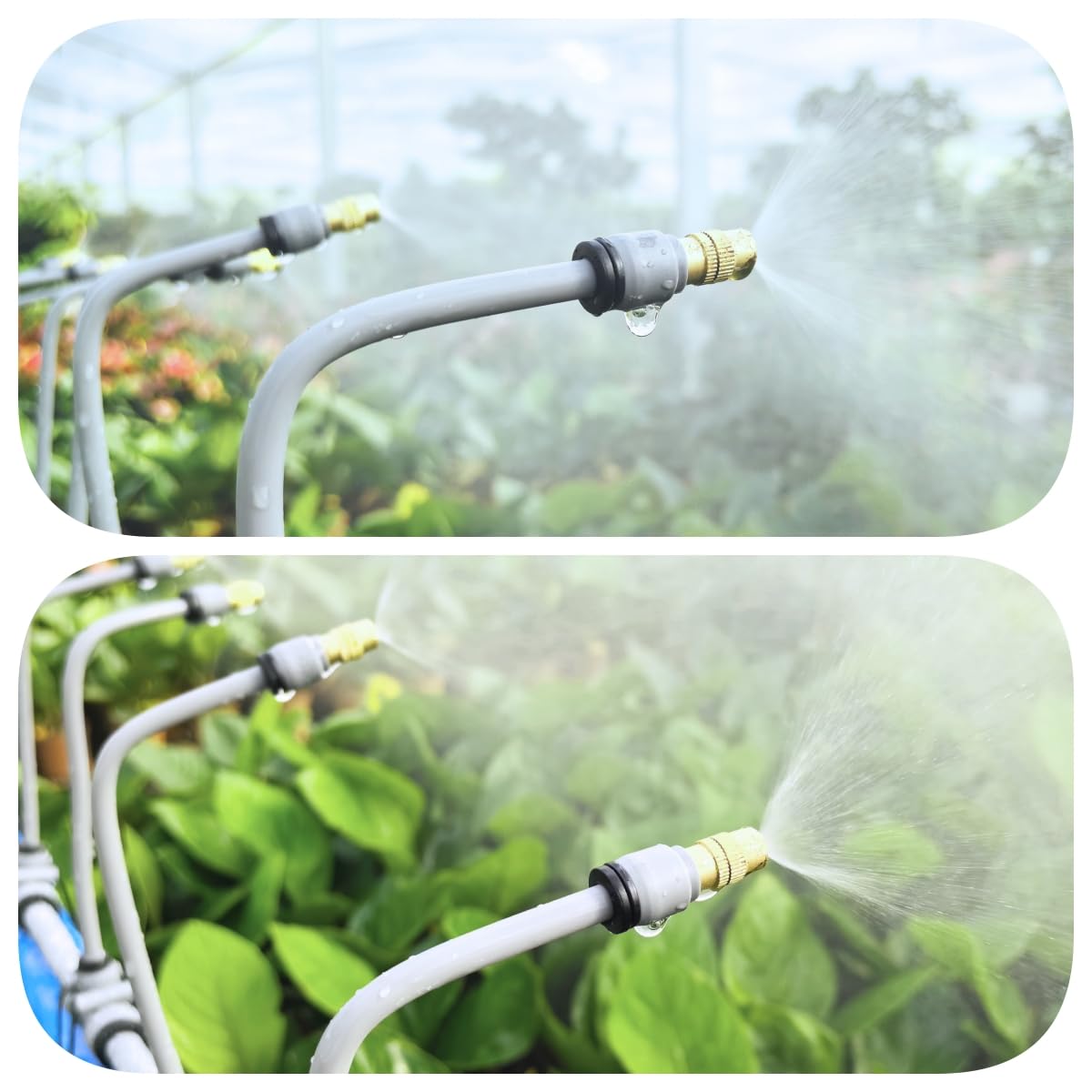 98FT Drip Irrigation Kits,Quick Connector Automatic Irrigation System,with Replaceable Bending Dropper,atomizing Copper Nozzle for Watering System for Garden Plant Lawn Patio. (30M+25Nozzles)