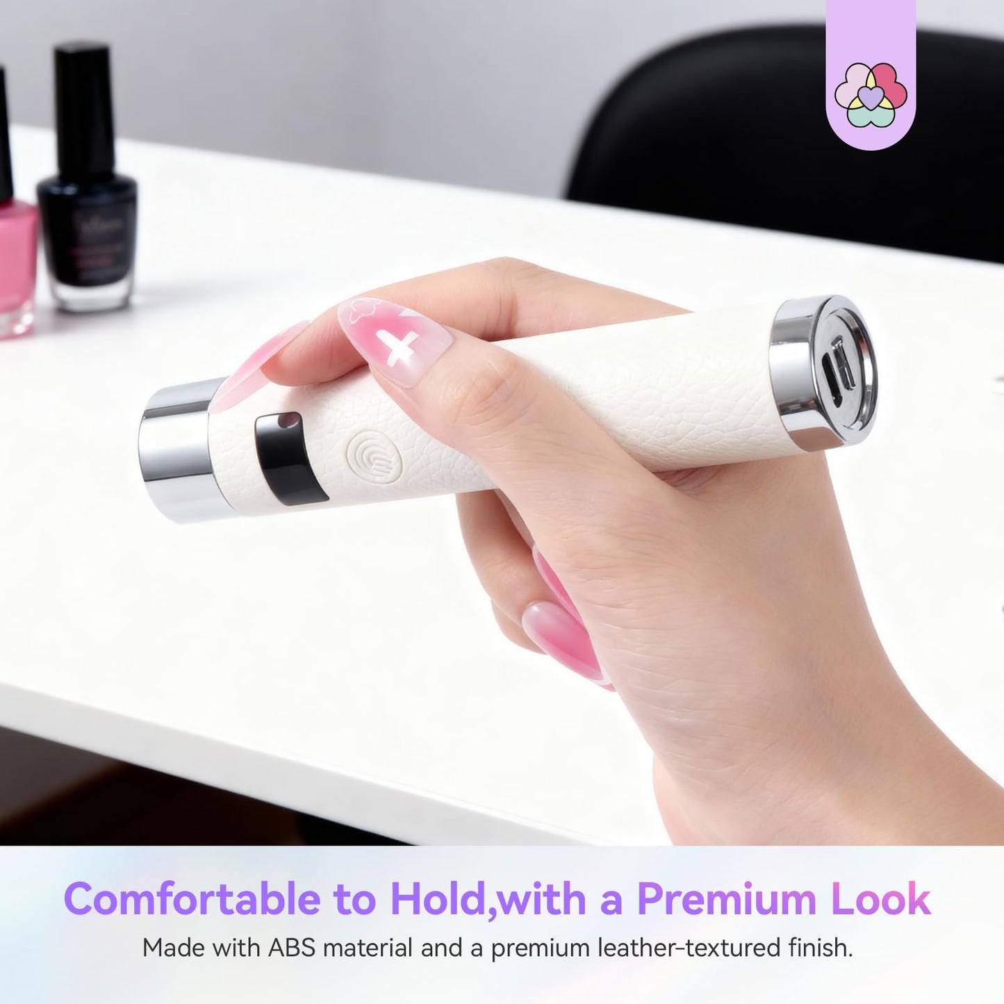 SAVILAND UV Light for Gel Nails with Magnetic Stand: 10s Flash Cure Mini Handheld Cordless UV Nail Lamp, Portable Nail Light with 2 Timer Settings & LED Display for Gel Polish, DIY Home Salon Manicure