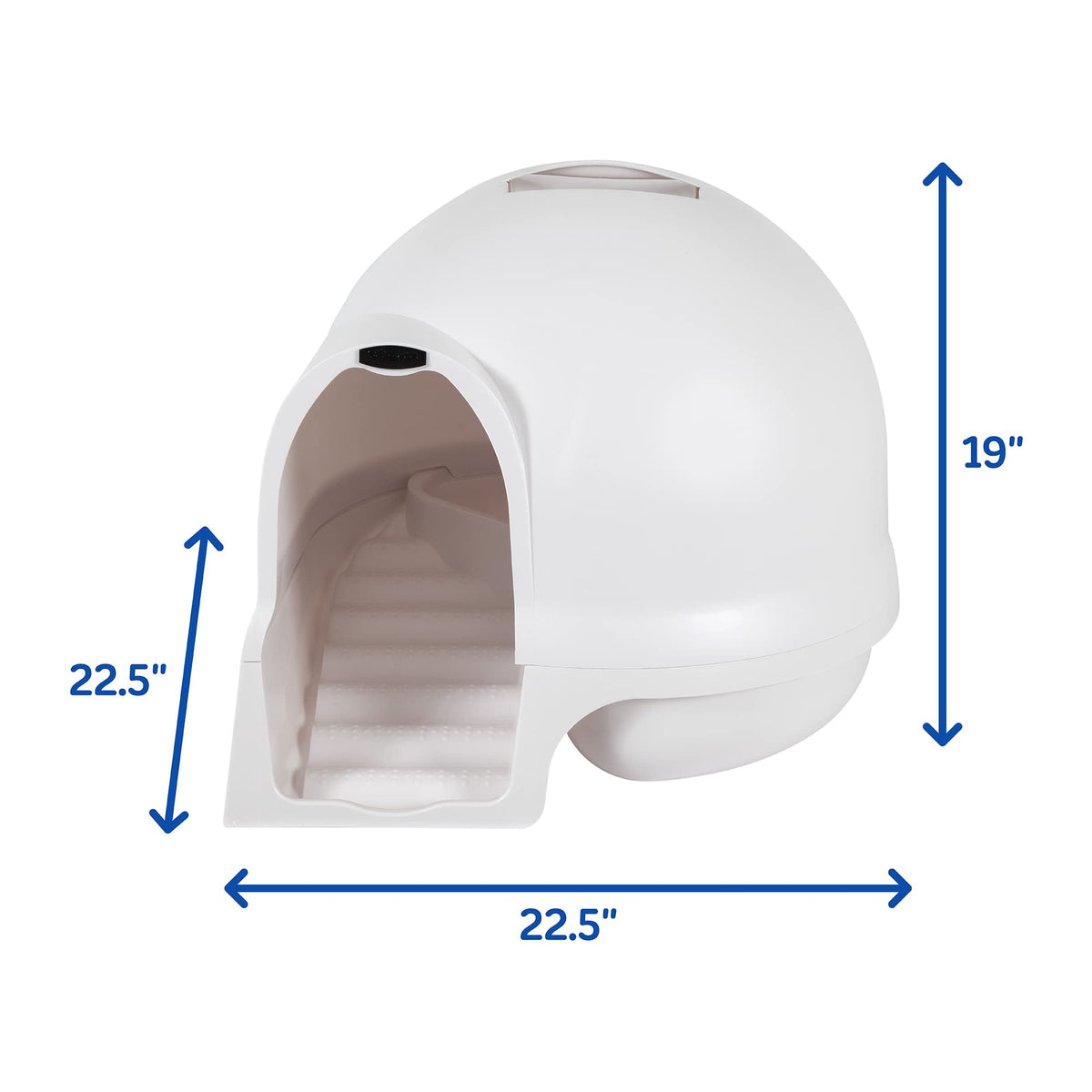 Petmate Booda Clean Step Cat Litter Box Dome, Pearl White