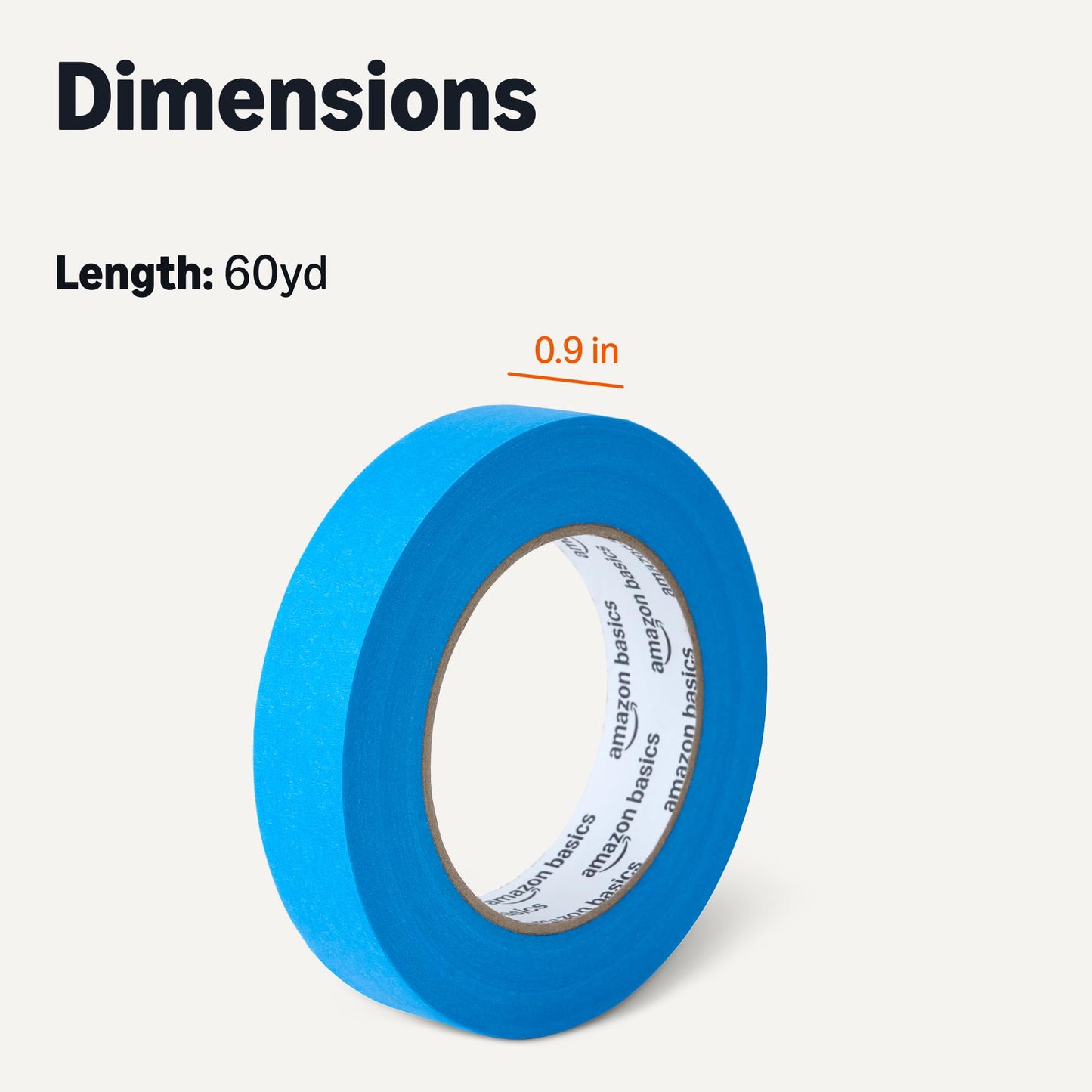 Amazon Basics Blue Painters Tape, Protects Surfaces, Removes Easily, No Residue, 0.94" x 60-Yard, 4 Rolls