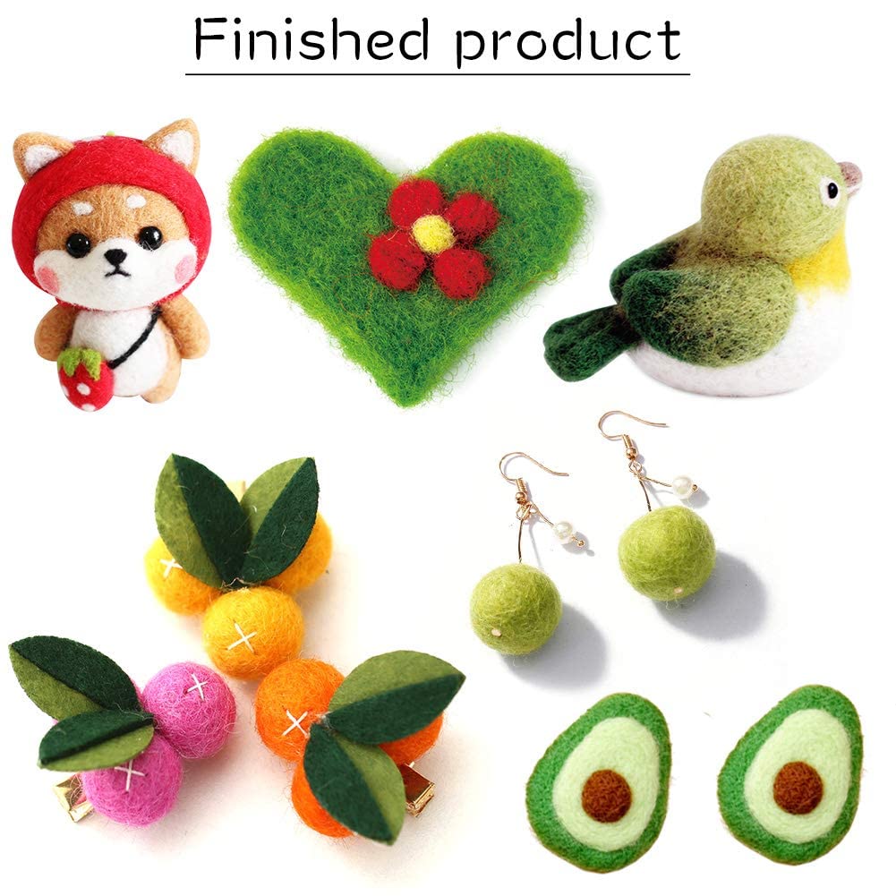 IMZAY Needle Felting Kit, 149 Pieces Needle Felting Tools for Beginner, 72 Colors Wool Roving Set, Felting Kit with Wool Felt Tools and Foam Mat, Felting Kits for Beginners Adult