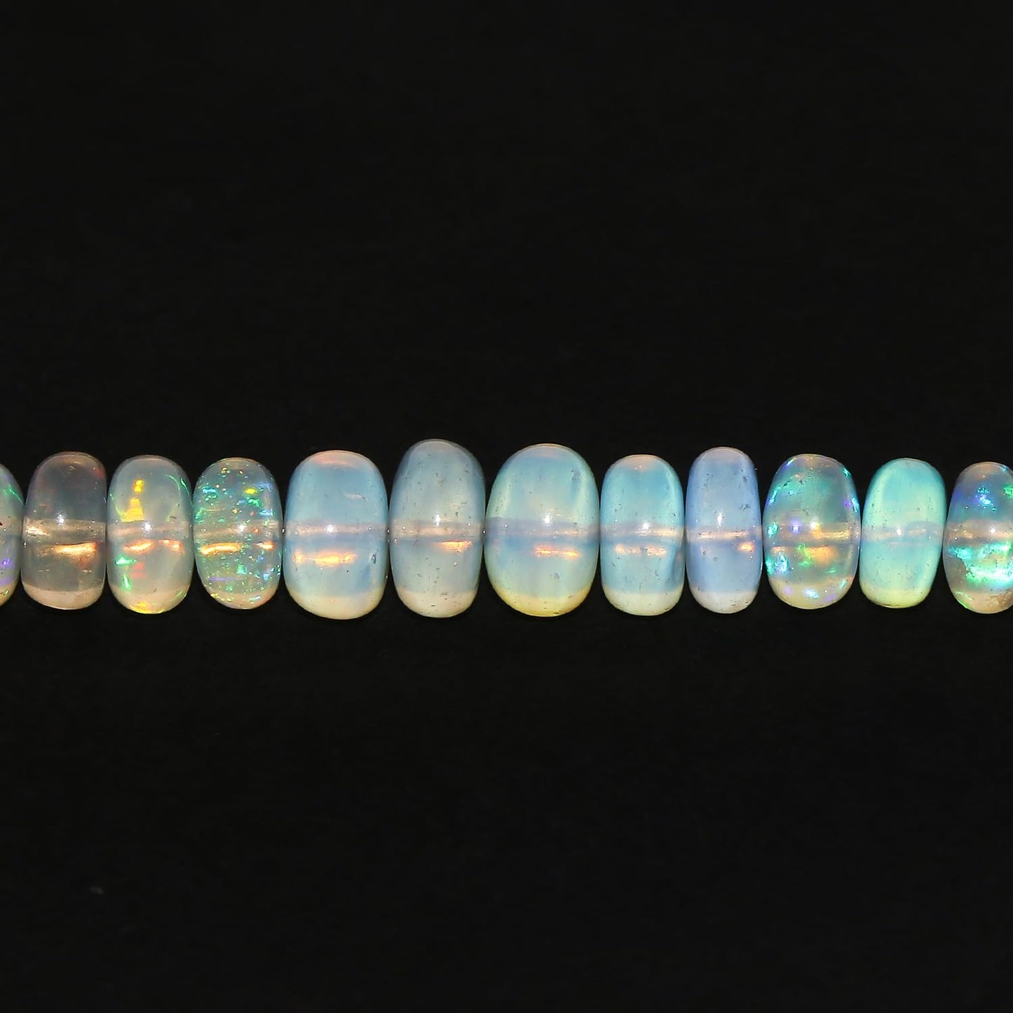 CRYSTALIS Natural Ethiopian Opal Adjustable Bracelet, Real Gemstones, Chakra Healing Stones, Gift Giving Jewelry, Silver Plated Womens Bracelet 8 inch