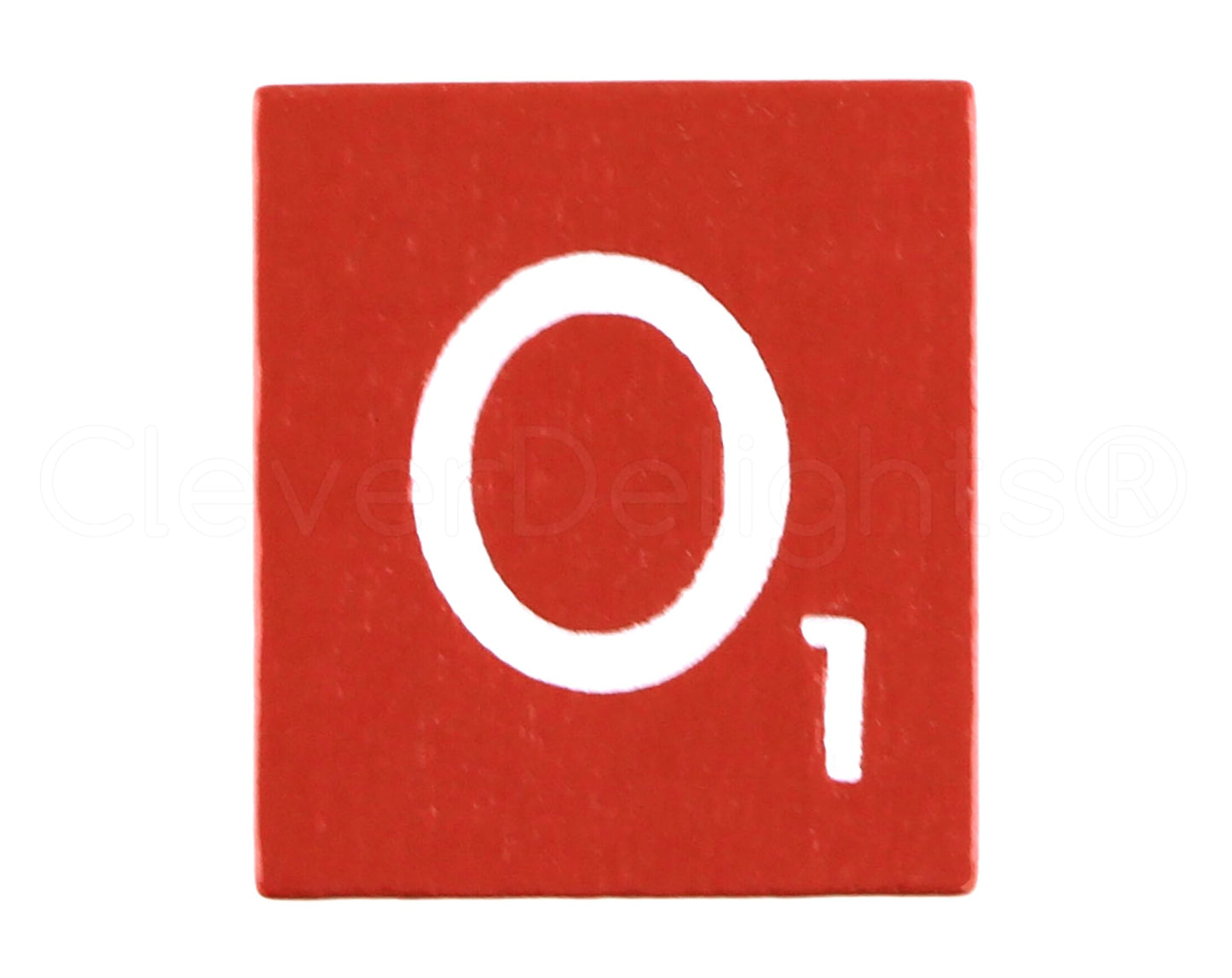 CleverDelights 100 Wood Letter Tiles - Red Color - Complete Set - Game Replacement Crafts Weddings Scrapbooking
