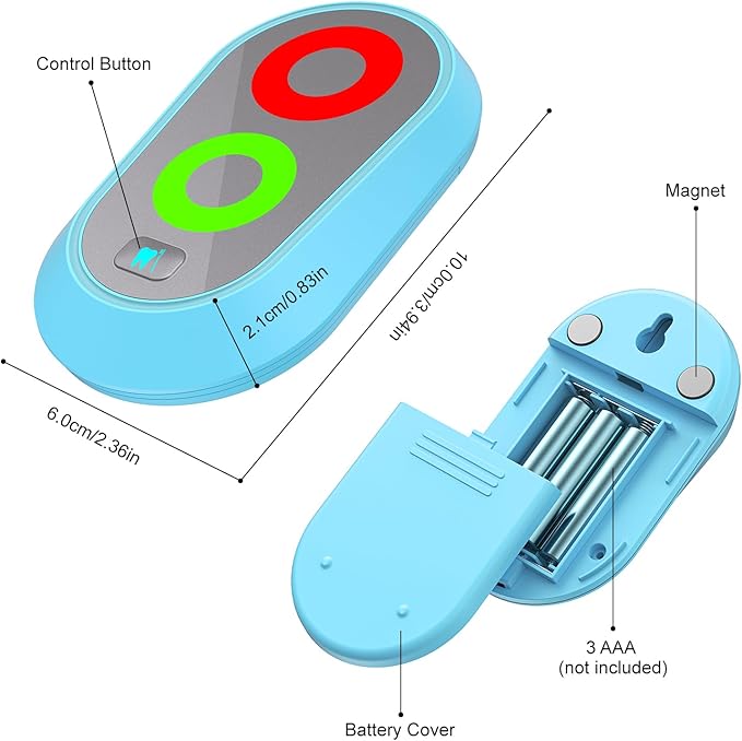 Toothbrush Timer for Kids 2 to 3 Minutes, Funny Novelty Gift for Kids Adults, Magnetic Waterproof Timer with Color Lights in Bathroom for Children Training Coach (Blue)