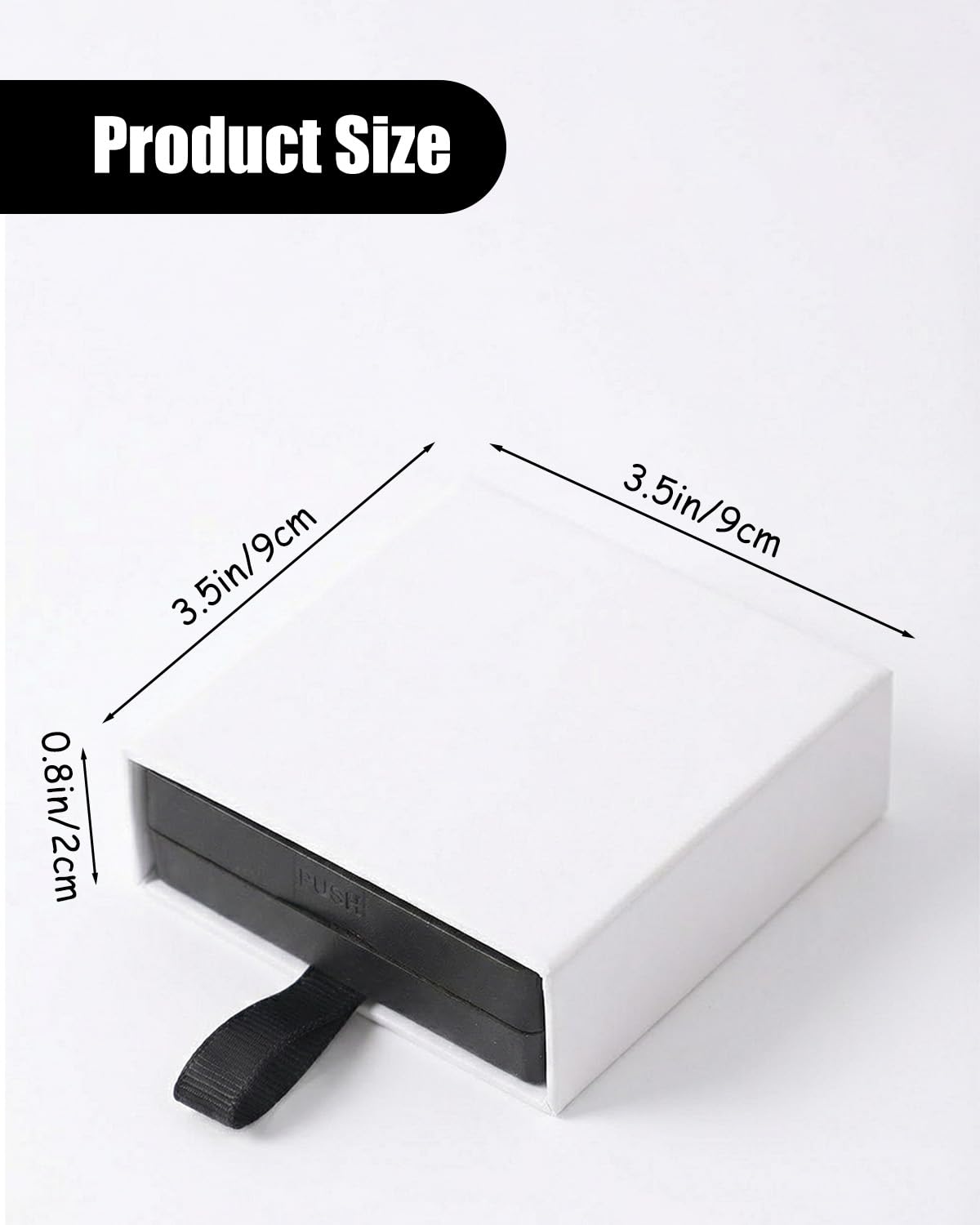 Zitonyang Small Gift Boxes, 12 Pack Floating Display Case Jewelry Gift Boxes Floating Frame Display Stand, Small Jewelry Box Necklace Gift Box For Bracelets Earrings Necklaces Jewelry (White)