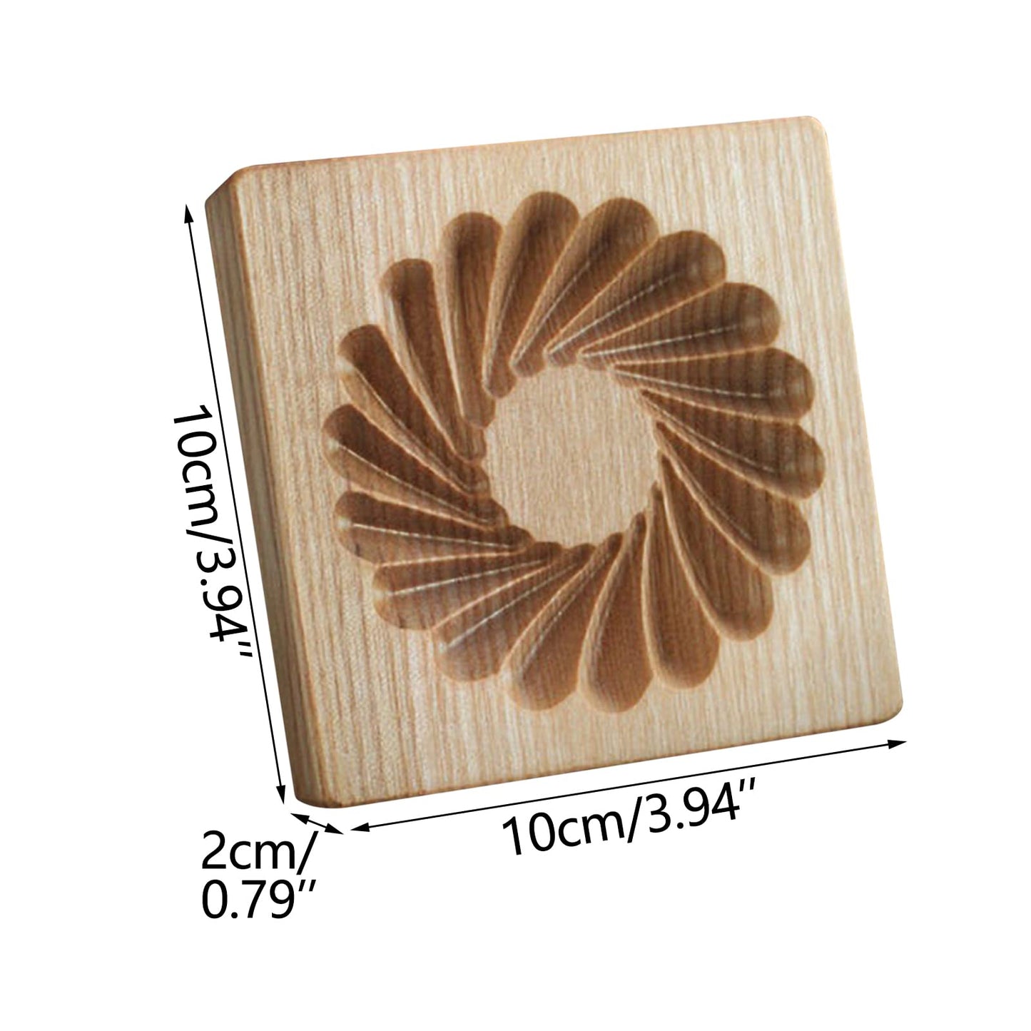 Wooden Cookie Biscuit Mold, 3D Baking Mold, Embossing Craft Decorating Baking Tool, Suitable for Halloween Thanksgiving Christmas Kitchen DIY (Shape E 10 * 10 * 2)