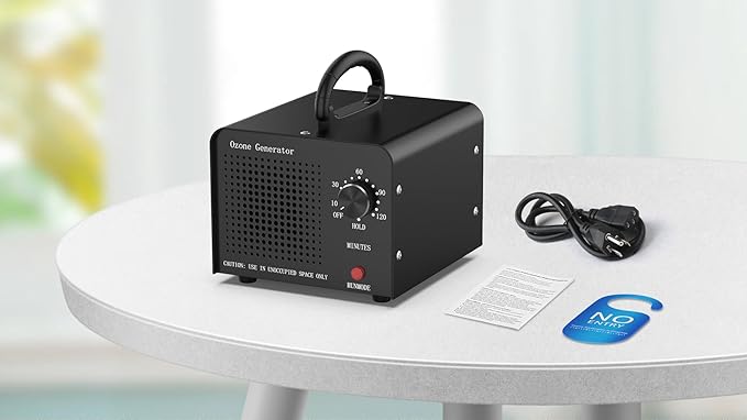 Medvoe 0zone Generator 45000mg - O3 Air Purifier for Home & Car, Ozone Machine Odor Removal for Smoke & Pet (Black)
