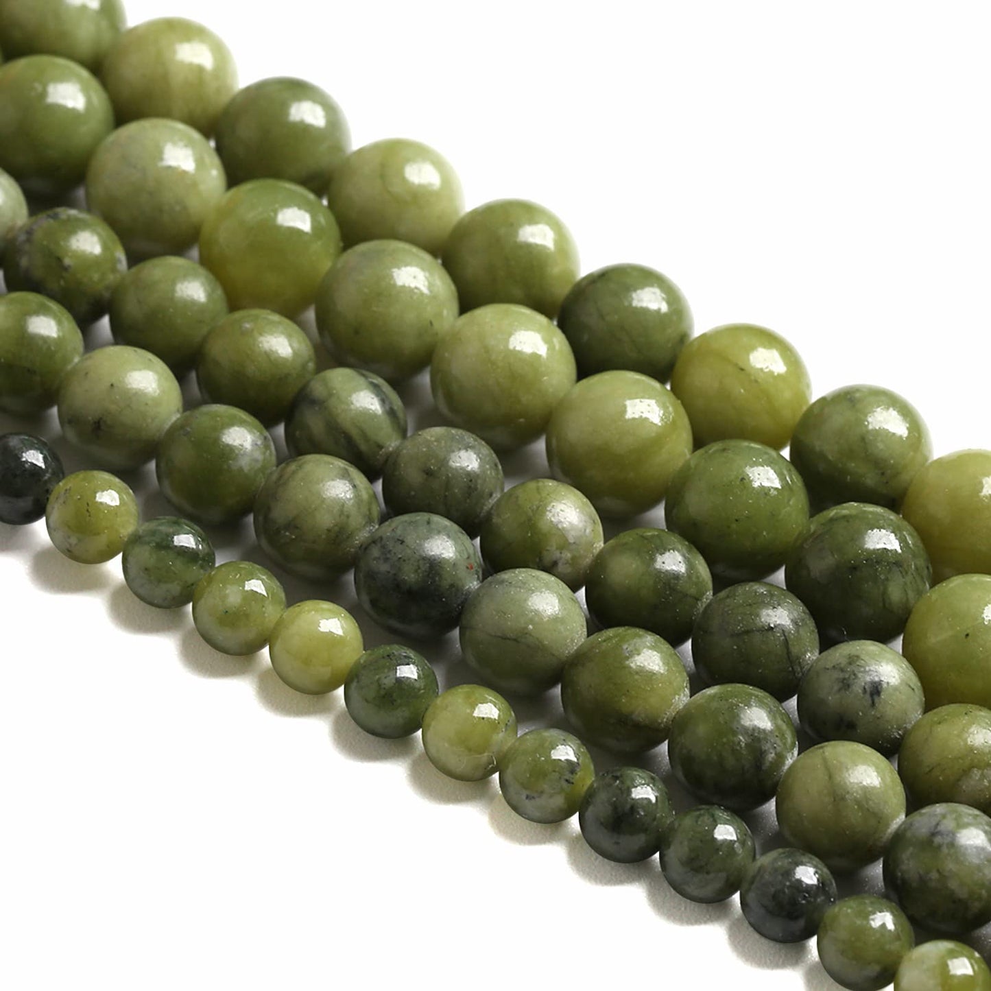 6mm 60pcs Natural Stone Chinese Green Jade Loose Beads for Jewelry Making DIY Bracelet Necklace 1 Strand