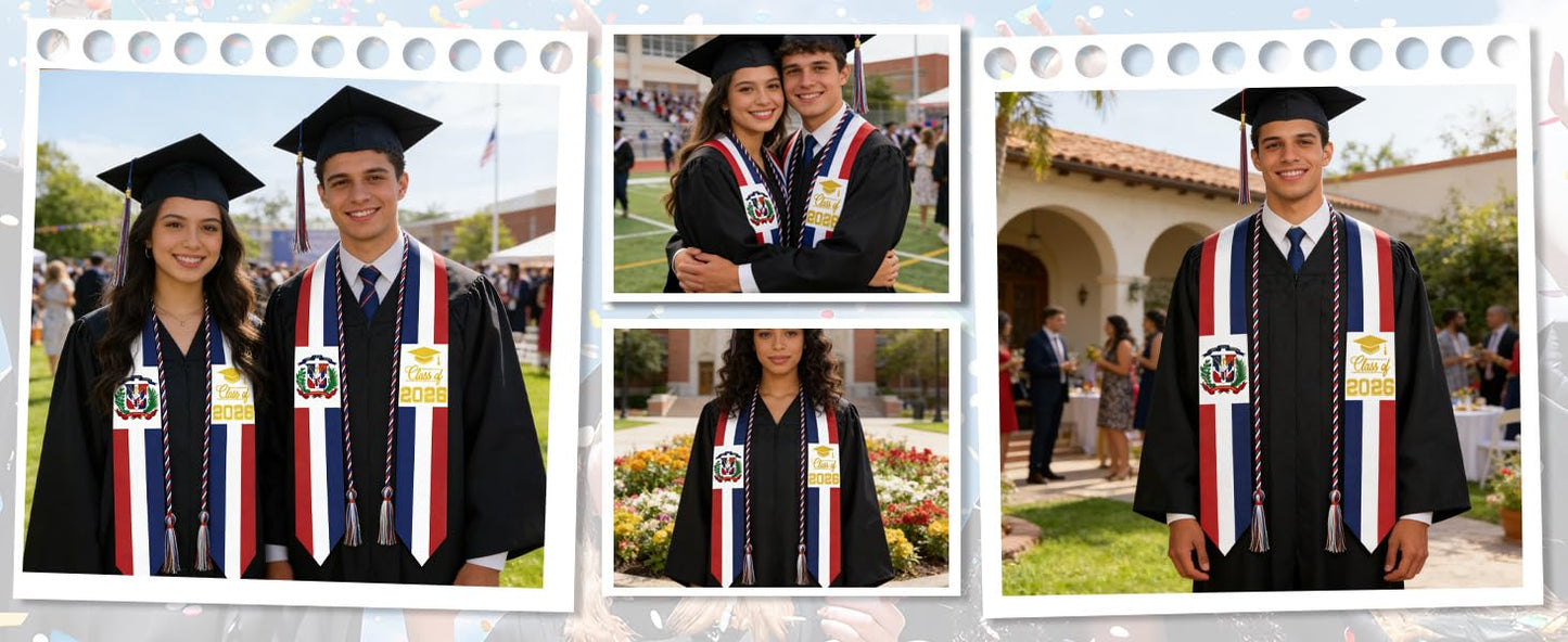 Silkovahamd 2026 Dominican Graduation Stole - Honor Cord, Class of 2026 Design for Dominican Graduates Ceremony Accessory Gifts