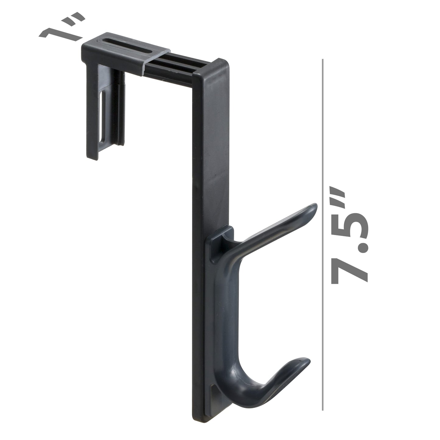 Officemate Double Coat Hooks for Cubicle Panels, Adjustable, Comes in 2 Pack (22009) Black