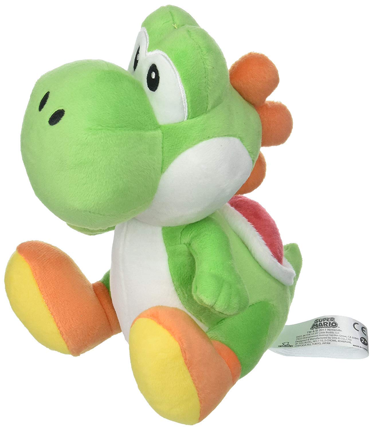 Little Buddy Super Mario All Star Collection 1416 Yoshi Stuffed Plush, 8",Multi-colored