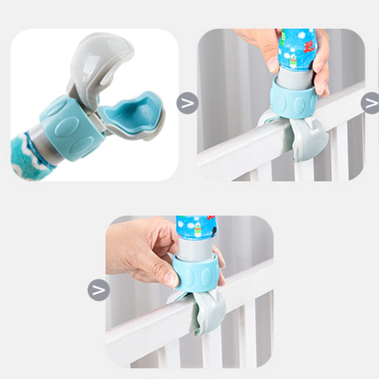Caterbee Baby Baby Bouncer Toy bar, Clip on Crib & Pram Activity Bar Toy Travel Arch Bassinet Toys for Toddlers (Star)