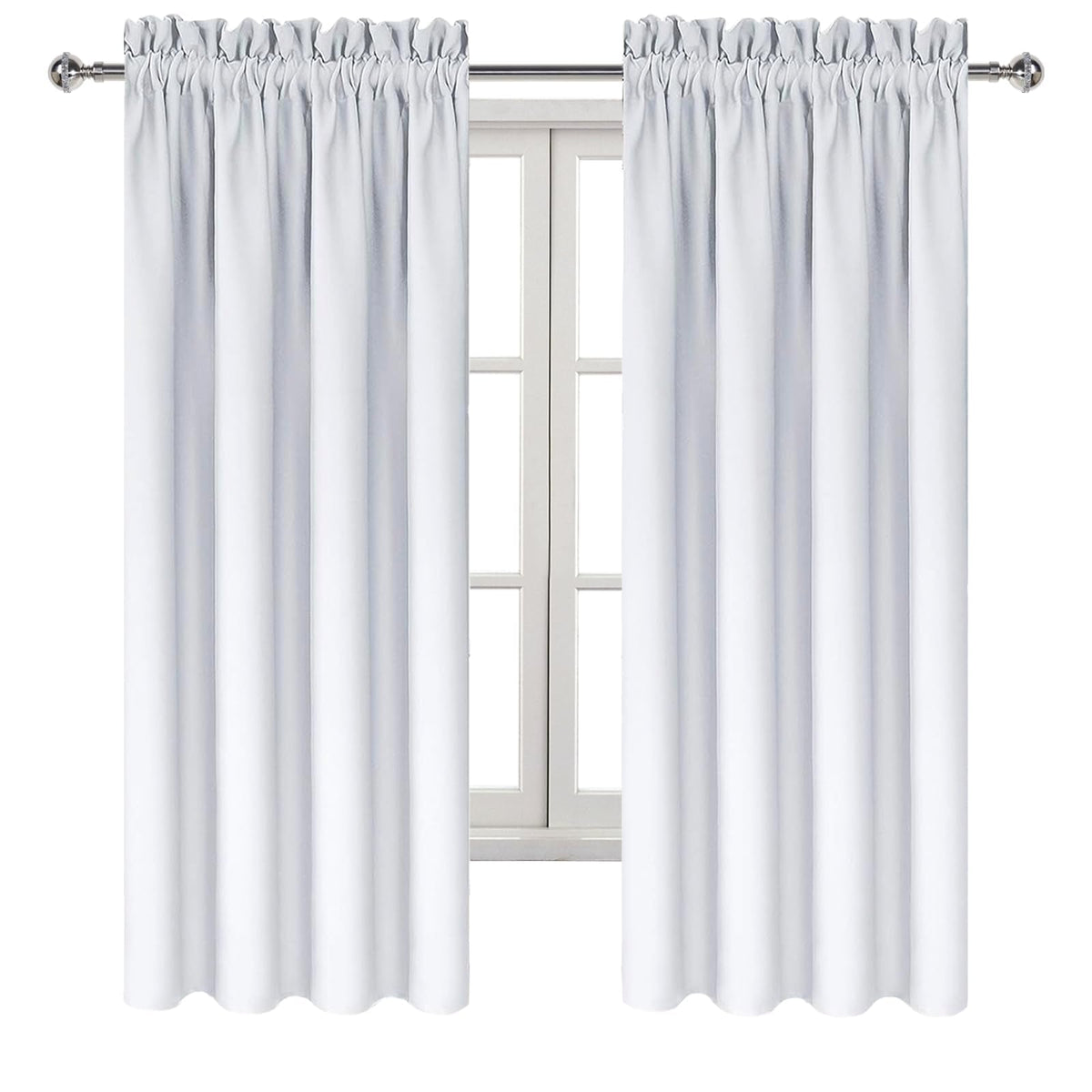 Blackout Curtains for Bedroom Living Room 42 x 63 Inch Long 2 Panels