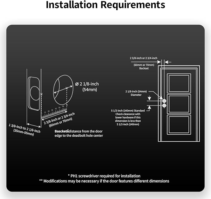 Aqara Smart Lock U50, Keyless Entry Door Lock with Apple Home Key, Bluetooth Deadbolt Lock, App Remote Control, Supports Apple HomeKit, Matter, Google Home, Alexa, IFTTT, Black