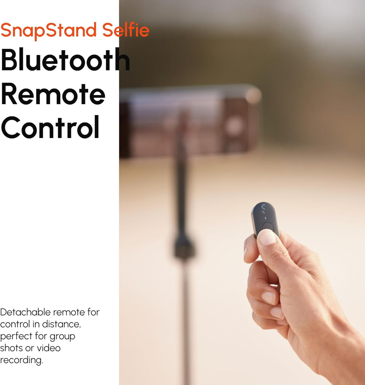 ShiftCam SnapStand Selfie – Magnetic Selfie Stick & Tripod – Compact, Foldable & Extendable with Tilt Head and Magnetic Bluetooth Remote (Midnight, SnapStand Selfie)