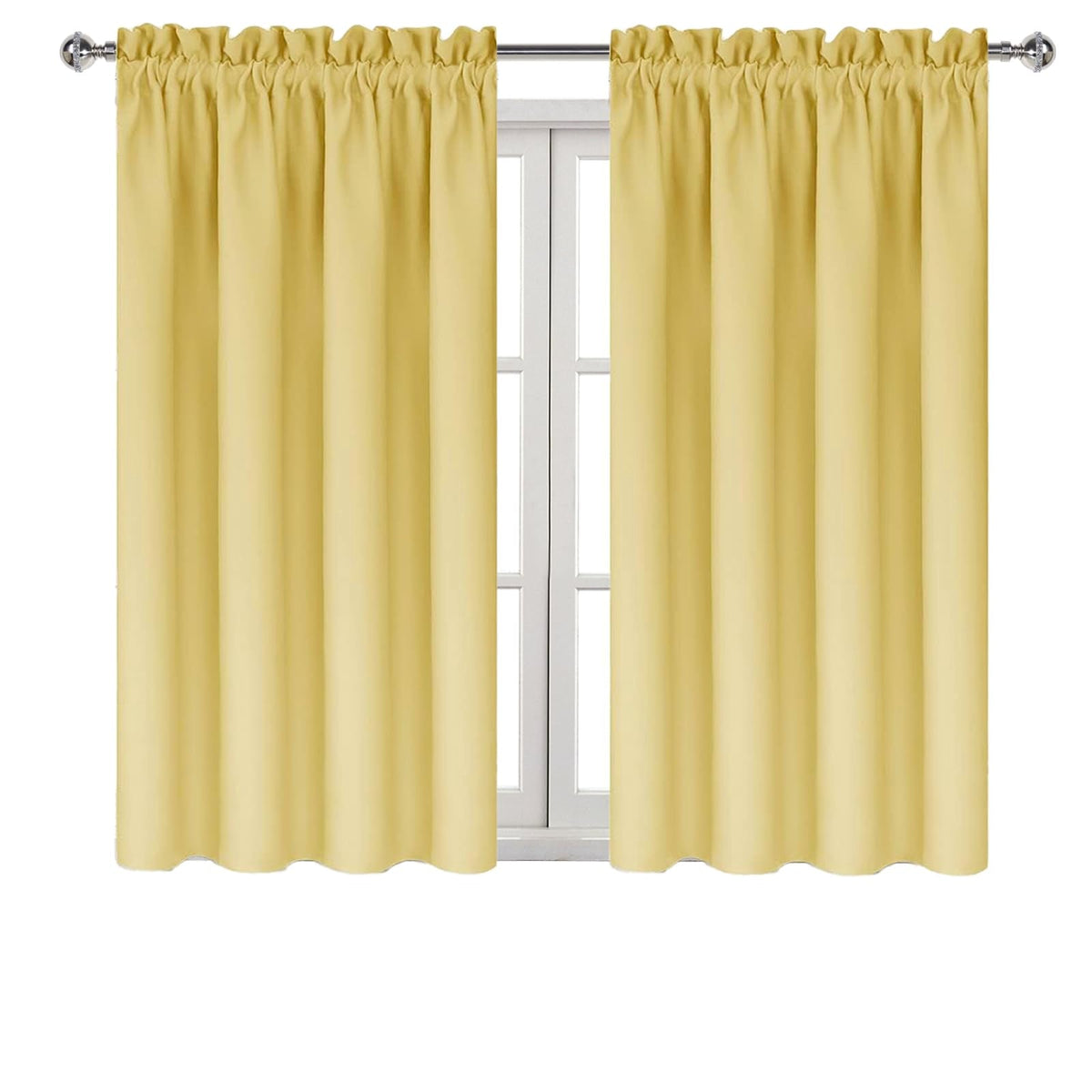 Blackout Curtains for Bedroom Living Room 38 x 45 Inch Long 2 Panels (2 Count)
