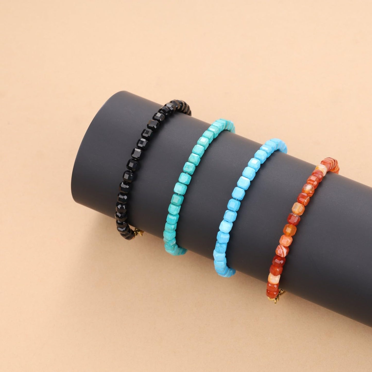 GAVU 5mm Cubic Blue Turquoise Bracelet for Women, December Birthstone Crystal Bracelet for Women