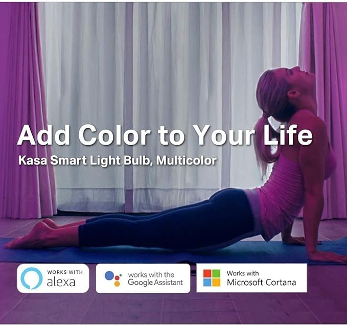 Kasa Smart Light Bulbs, 1000 Lumens High Brightness, 16M Color Changing, Dimmable Smart WiFi Light Bulb, Compatible with Alexa and Google Home, A19, 2.4GHz Wi-Fi only, No Hub Required, KL135