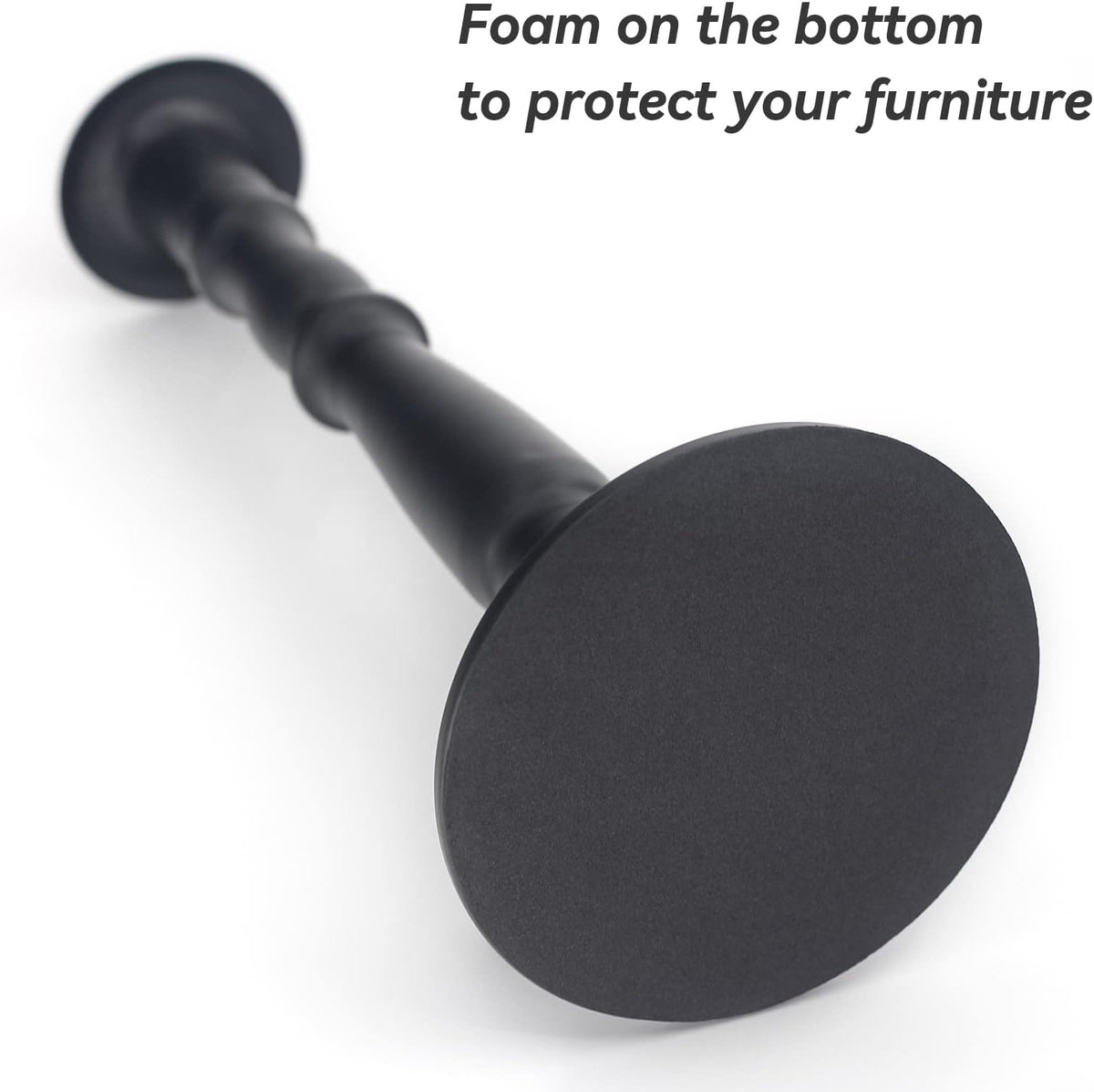 Matte Black Skinny Taper Candle Holder - Iron Slim Candle Stand for 7/8" Candles, Elegant Table Centerpiece for Home Decor and Farmhouse Table - 10"