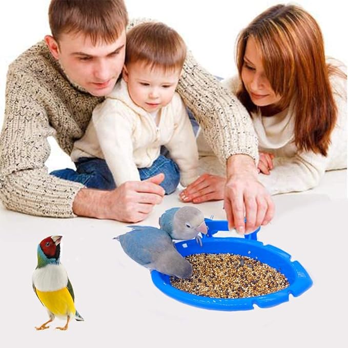 Bird Bath for Cage with 3 Balls Bird Tub Bowl Basin Hanging Birdbath Toy Pet Parrot Cage Budgie Accessories Shower Parakeet Cockatiel Water Shower Box Food Feeder Holder Tray Bird Cage Accessories