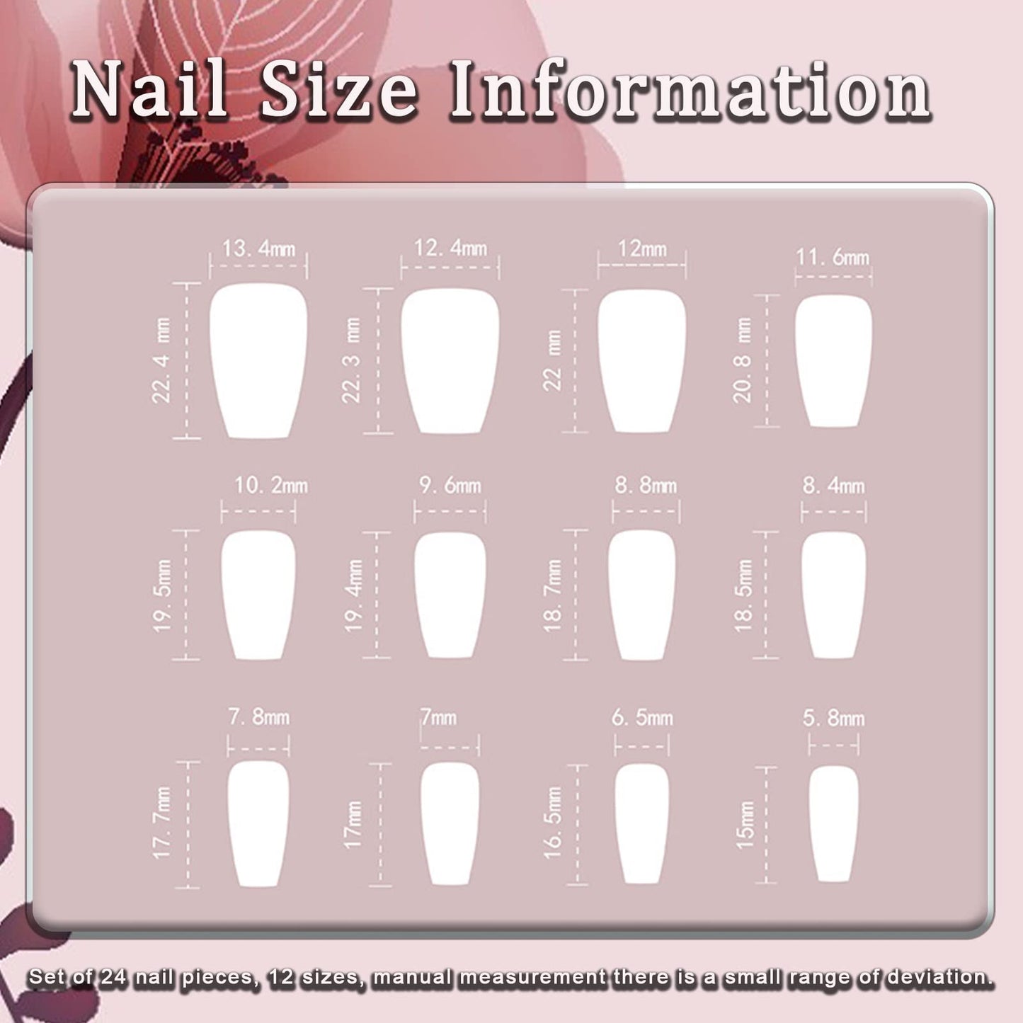 Press on Nails Short Coffin, French Tip Fake Nails with Glitter Sequins Design Nude Full Cover Stick on Nails Glossy False Nails with Glue for Women 24pcs