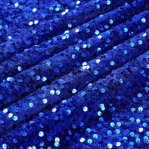 Royal Blue Christmas Tree Skirt: Small Sequin Xmas Tree Skirts - 36 Inches Velvet Tree Skirt for Festive Holiday Party Decorations