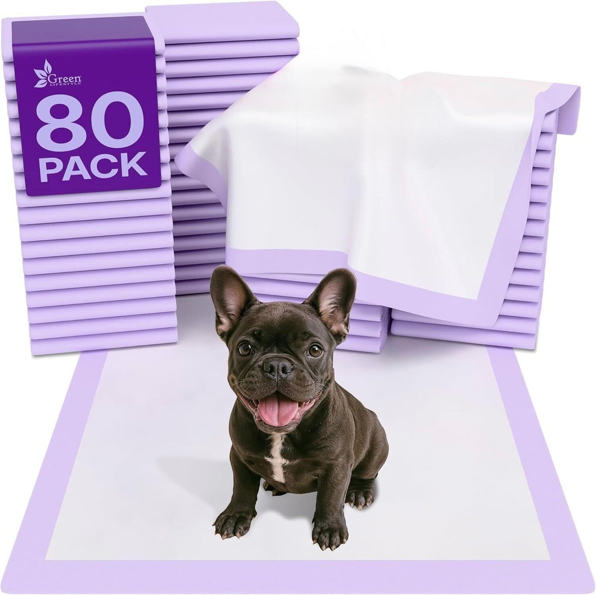GREEN LIFESTYLE Washable Underpads - Large Pads for use as Incontinence Bed Pads, Reusable Pet Pads, Great for Dogs, Cats, Bunny, Seniors Bed Pad (Pack of 4-34x36)