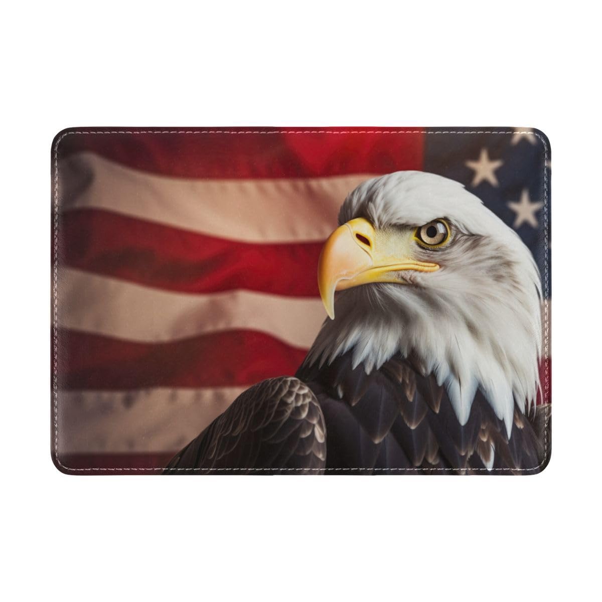 Nander American Flag Eagle Leather USA Passport Holder Cover Travel Wallet Case Protector