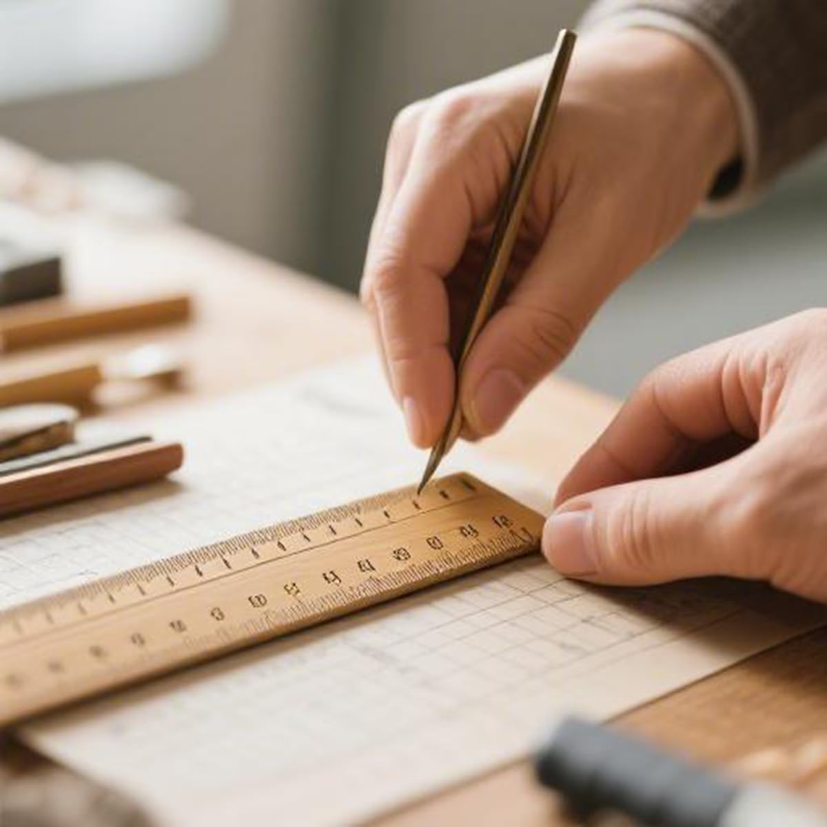 SINJEUN 216 Pack 6 Inch Wood Ruler, 2 Scales 15 cm Wooden Straight Rulers Double-Sided Scale Ruler Measuring Tool for Students School Home Office Architects Engineers