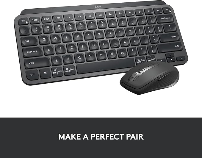 Logitech MX Keys Mini Minimalist Wireless Illuminated Keyboard, Compact, Bluetooth, Backlit, USB-C, Compatible with Apple macOS, iOS, Windows, Linux, Android, Metal Build - Graphite