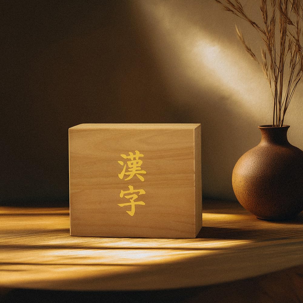 KIOKU Kanji Flash Card Set JLPT N5-N1 Learn Over 2000 Kanji Characters with 4000 Vocabulary (KIRIBAKO(Paulownia Wood Box))