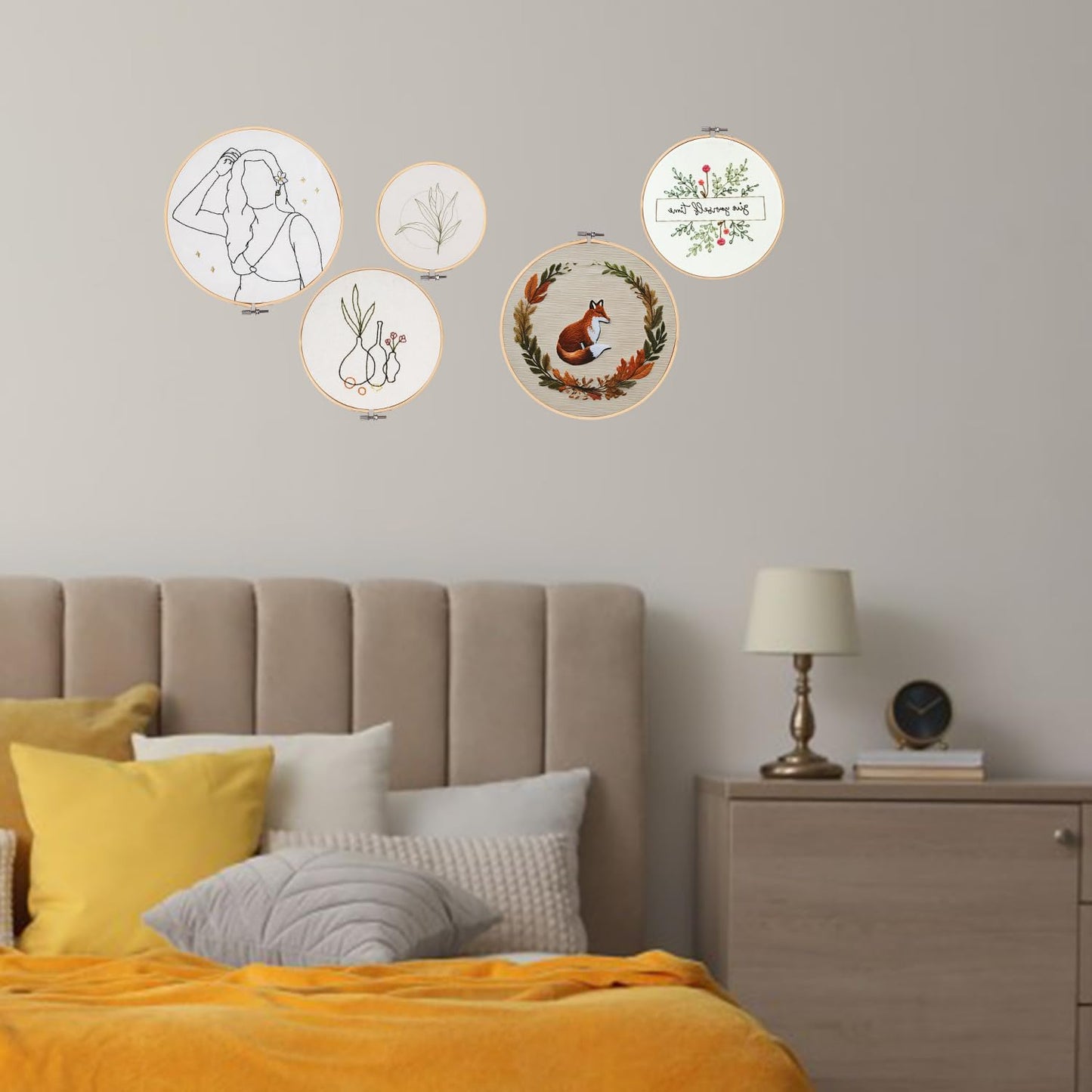 Geytetqi 30 PCS Embroidery Hoop, 10 inch & 8 inch & 6 inch Natural Bamboo Cross Stitch Ring Hoops, Versatile and Durable for Art, Craft, and Needlework