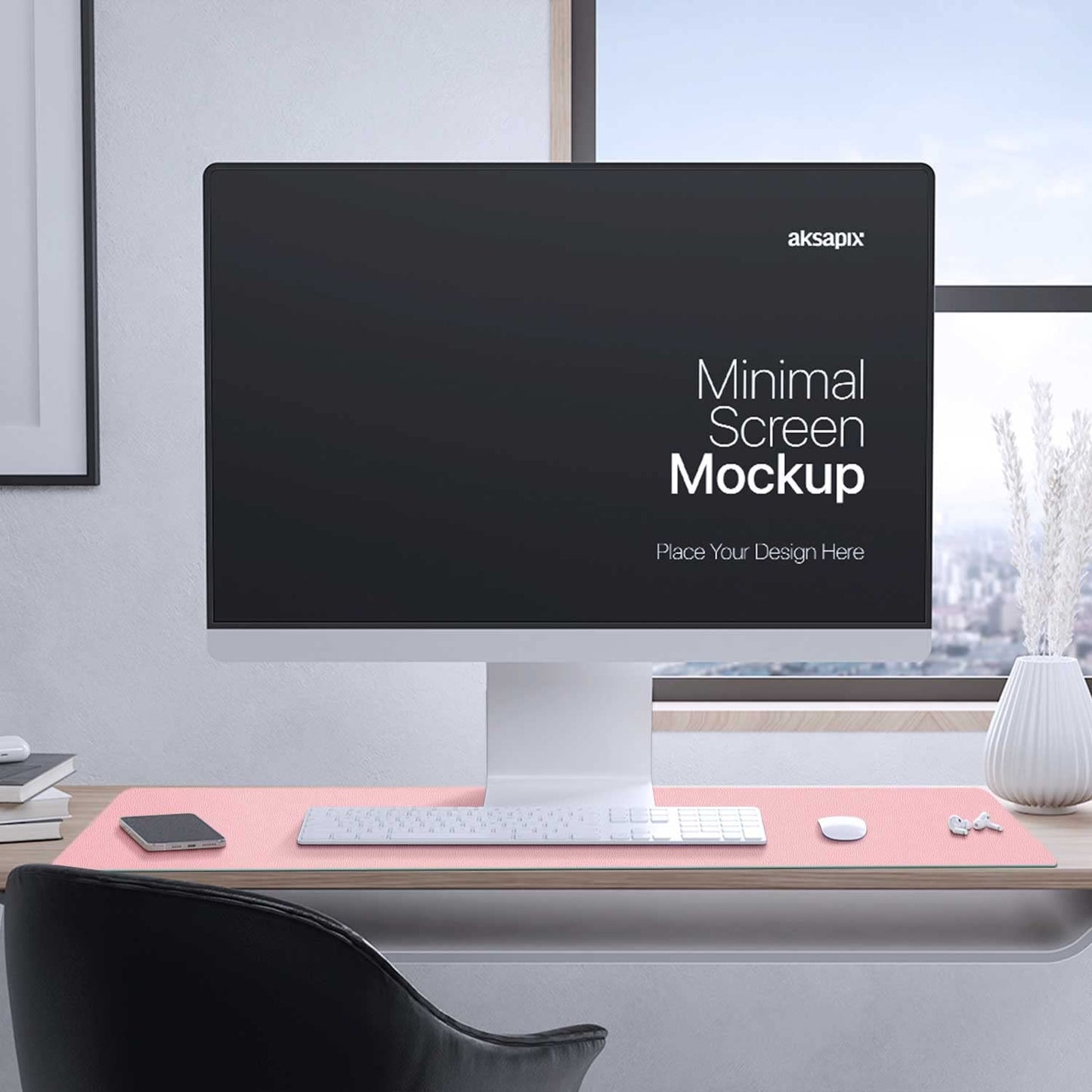 Desk Mat Large Protector Pad - Multifunctional Dual-Sided Office Desk Pad,Smooth Surface Soft Mouse Pad, Waterproof Desk Mat for Desktop, Pu Leather Desk Cover for Office/Home(Pink, 36" x 17")