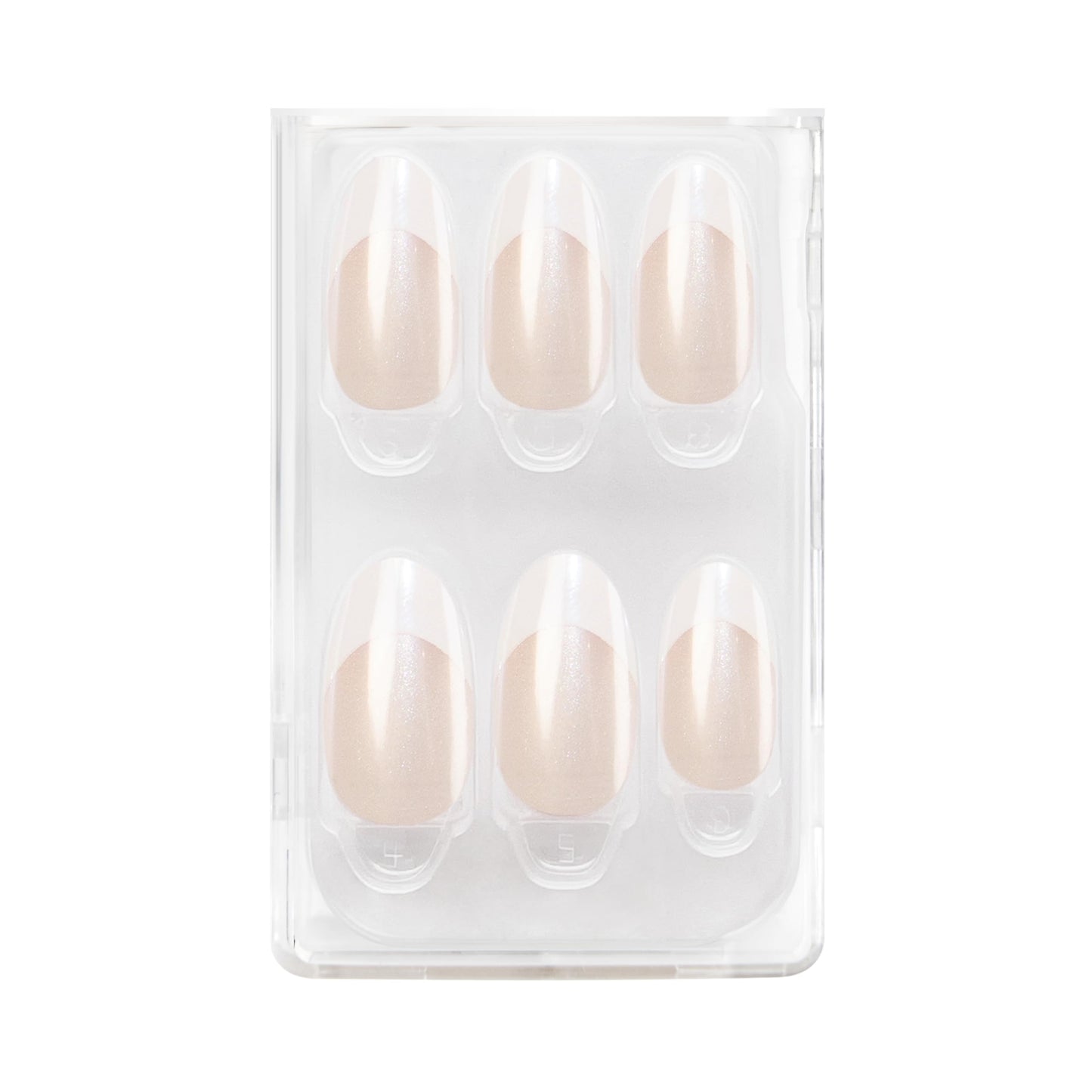 Dashing Diva Magic Press Nails - French Glaze | Medium, Almond Shaped Press On Nails | Long Lasting Stick On Gel Nails | Lasts Up to 7 Days | Contains 30 Stick On Nails, 1 Prep Pad, 1 File