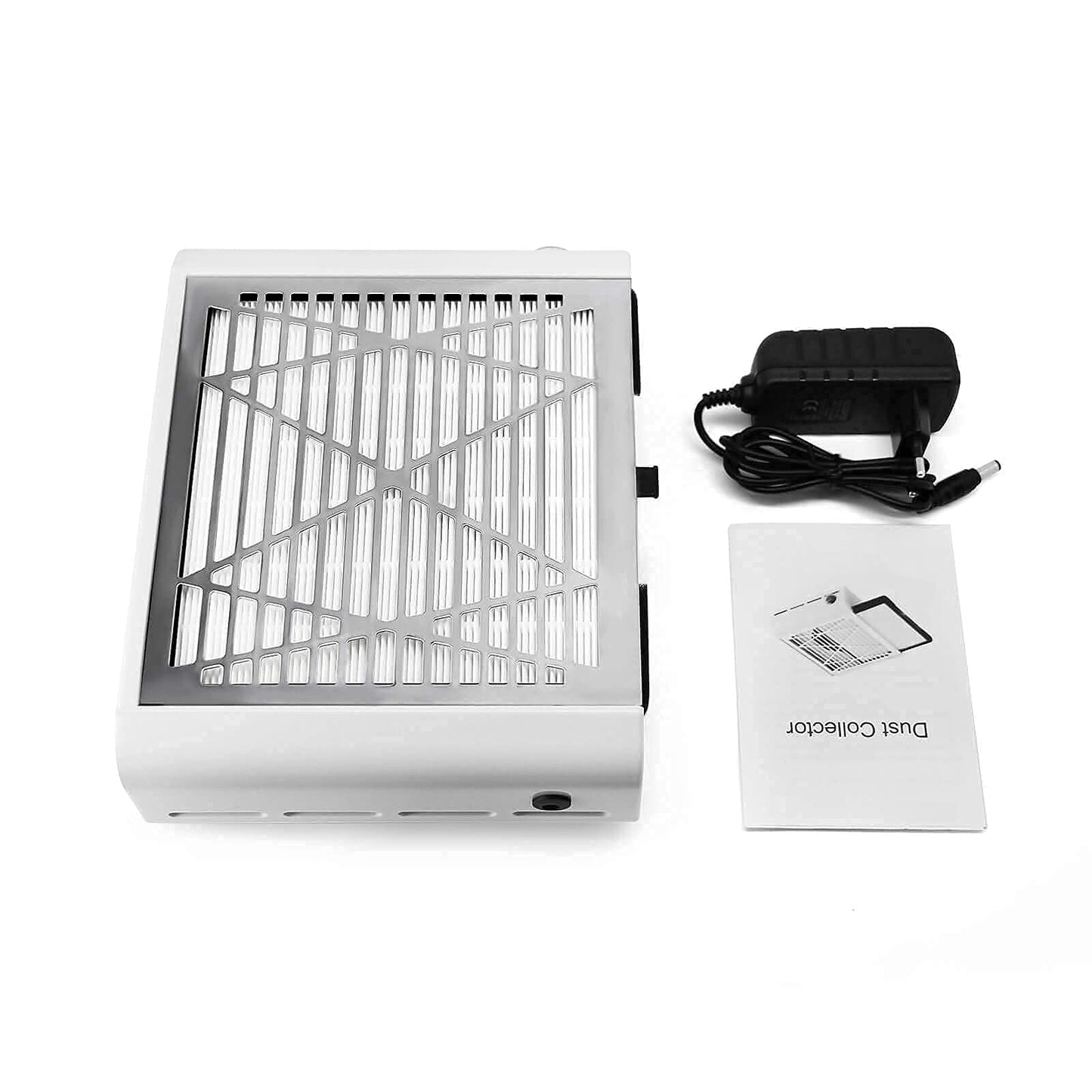AONOLOVO Nail Dust Collector, Powerful Nail Vacuum Dust Collector Nail Tech Extractor Fan Manicure Tool for Acrylic Nails Removal, White