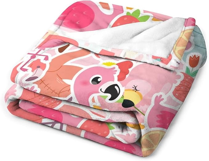 Custom Flamingo Blanket Gifts with Name - 60 x 80 Inches Funny Flamingo Throw for Men & Women - Pink Fluffy Comfort Furry Blankets for Winter