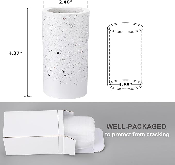 Diatomite Toothbrush Holder, BOJDOPIE Water Absorption Quick Drying Bathroom Countertop Organizer, Stand Cup for Toothpaste Makeup Brushes Razors