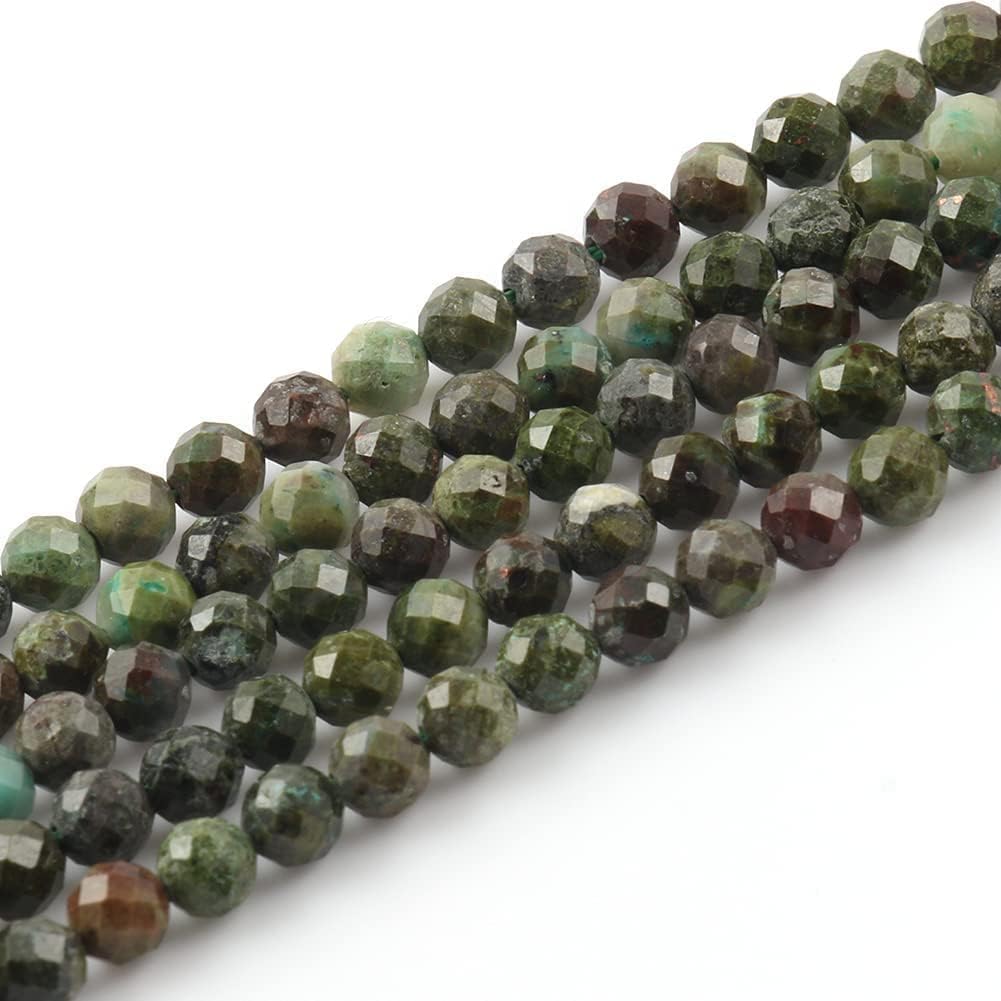 Song Xi 120pcs 3mm Natural Dragon Blood Gemstone Beads Faceted Round Loose Stone Beads for Jewelry Making (1 Strand)