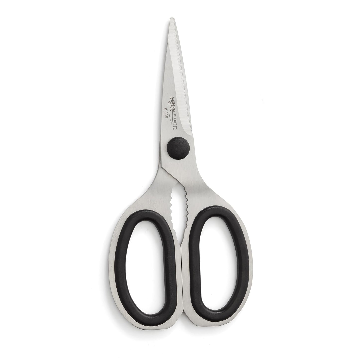 Ergo Chef All Purpose Kitchen Shears, Premium Heavy Duty Stainless-Steel Scissors, Ultra Sharp Multi-Function Poultry, Fish, Meat, Vegetables, Herbs, Plastic Packaging Come Apart Easy Cleaning
