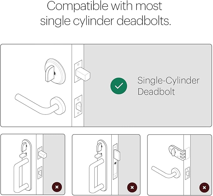 August Home, Matte Black Wi-Fi Connected Smart Keyless Entry Door Lock (4th Generation), Electronic Door Lock Fits Your Existing Deadbolt in Minutes, AUG-SL05-M01-G01