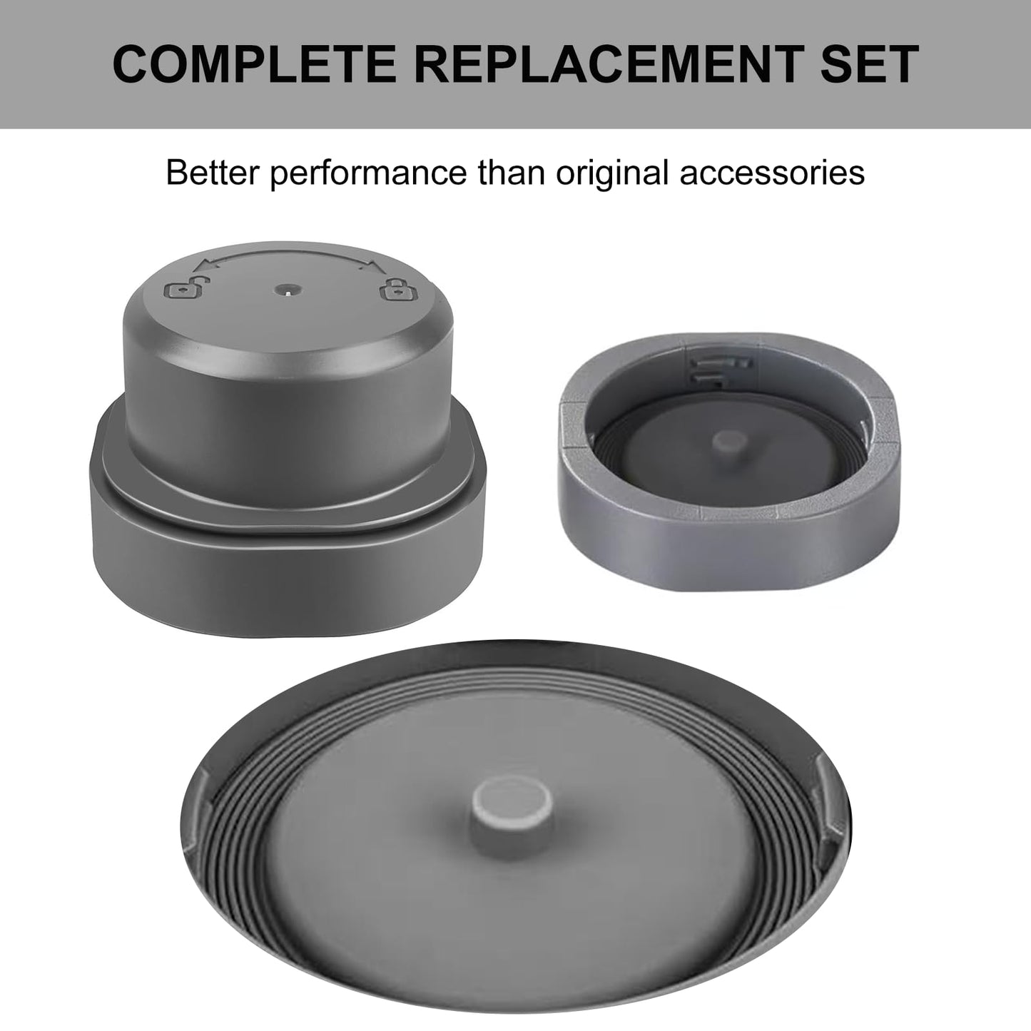 Zero-Leak Vessel Cap & Shock-Proof Blade Cover for Ninja Blast Portable Blender Accessories (BC100/BC151) — Odor-Resistant Tritan Lid, Double-Seal Leakproof, Easy-Clean, Travel/Gym/Car Ready