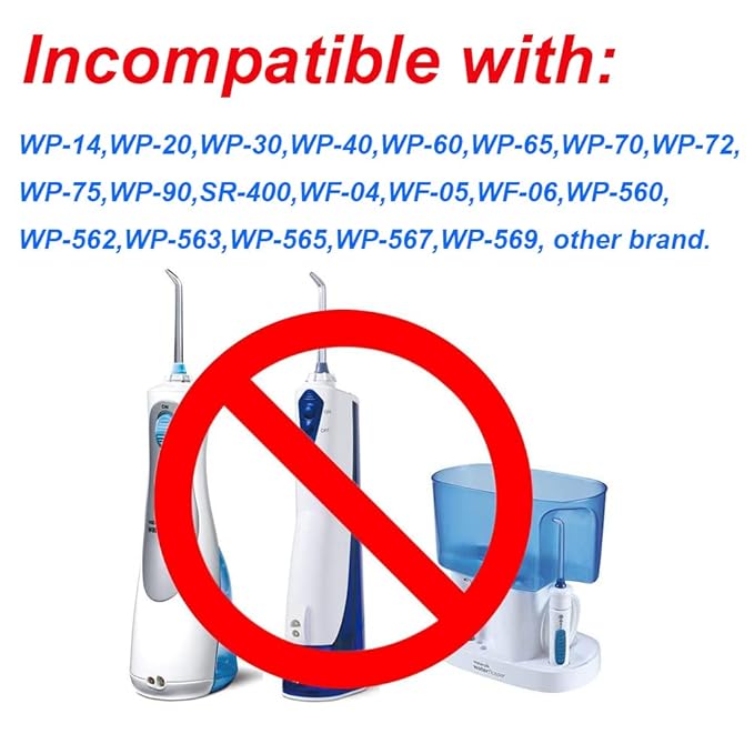 Replacement Periodontal/Pocket Tips Compatible with Waterpik Water Flossers and Other Brand Oral Irrigators (4-Pack)